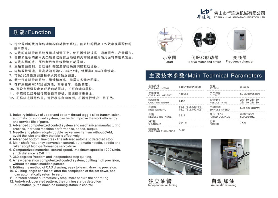 HLD-4W電腦無梭多針高速絎縫機（專利產品）(圖1)